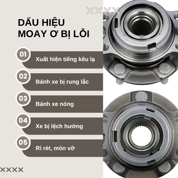 Cách nhận biết dấu hiệu moay ơ bị lỗi