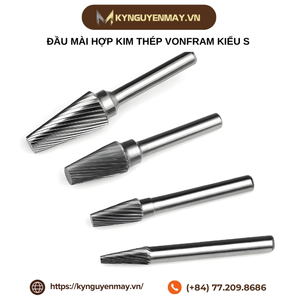 Đầu mài hợp kim thép vonfram kiểu S