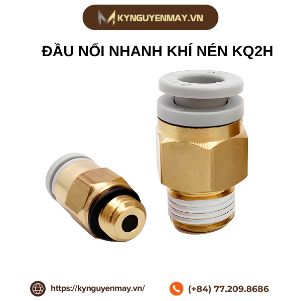 Đầu nối nhanh khí nén KQ2H04, KQ2H06,KQ2H08, KQ2H10, KQ2H12