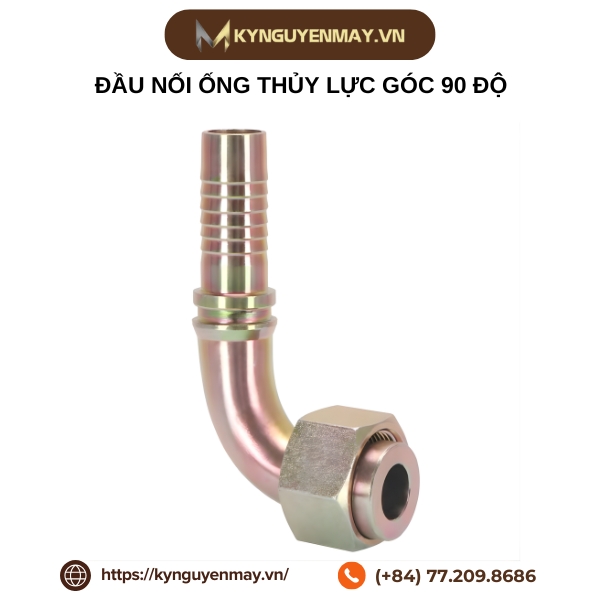 Đầu nối ống thủy lực góc 90 độ