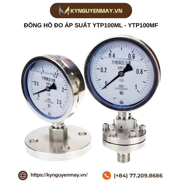 Đồng hồ đo áp suất YTP100ML-YTP100MF