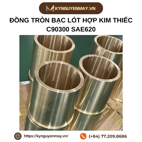 Đồng tròn bạc lót hợp kim thiếc C90300 SAE620