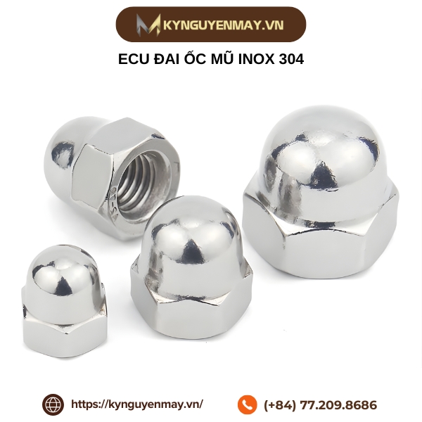 ECU đai ốc mũ inox 304