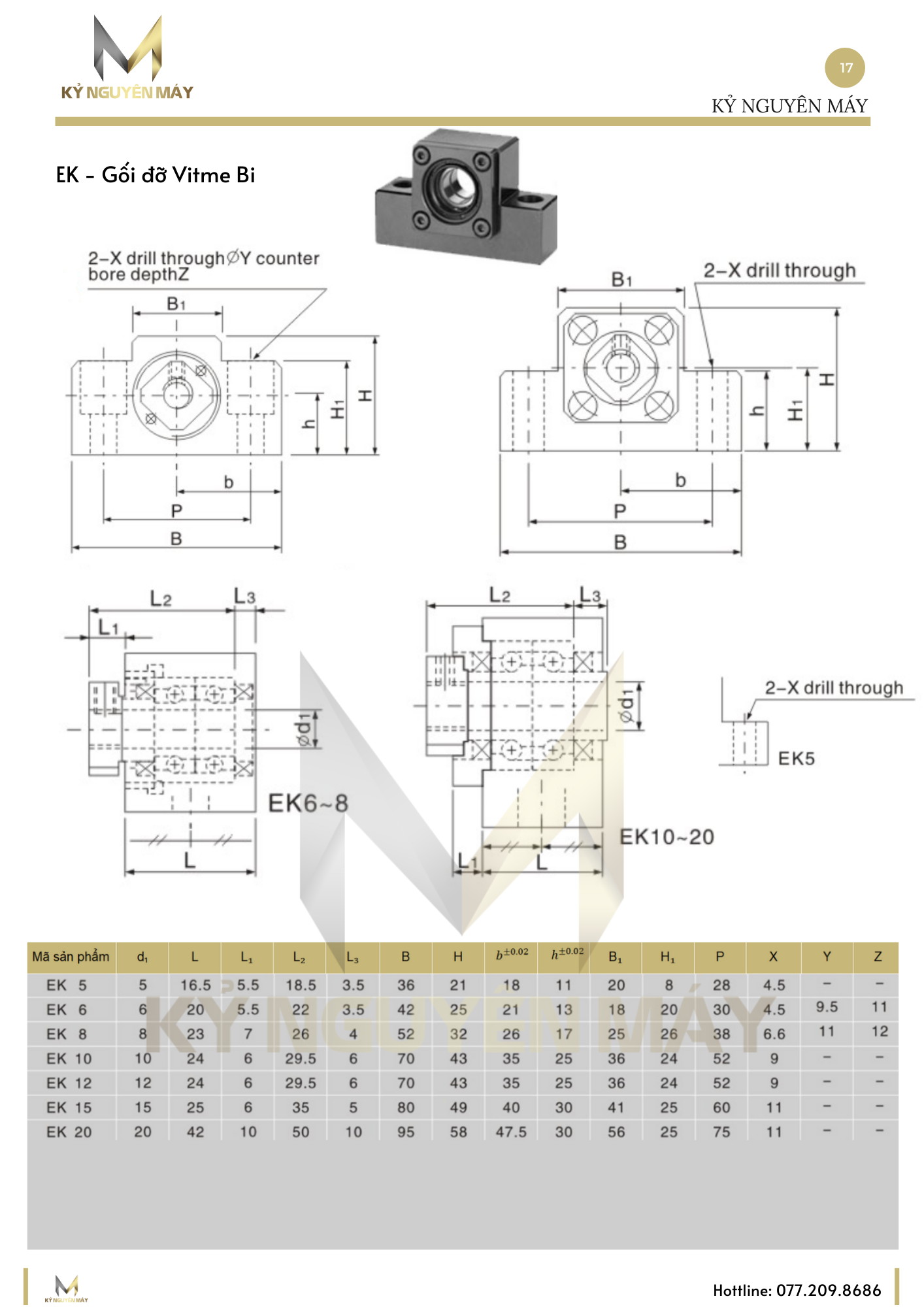 gối trục EK-EF