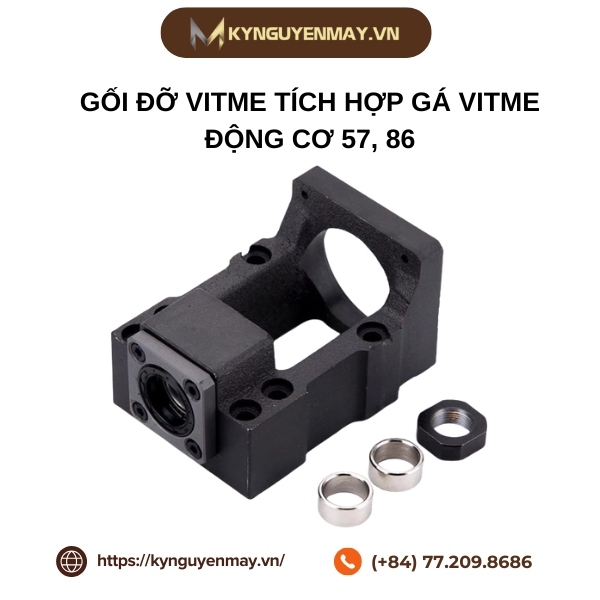 Gối đỡ vitme tích hợp gá vitme động cơ 57, 86