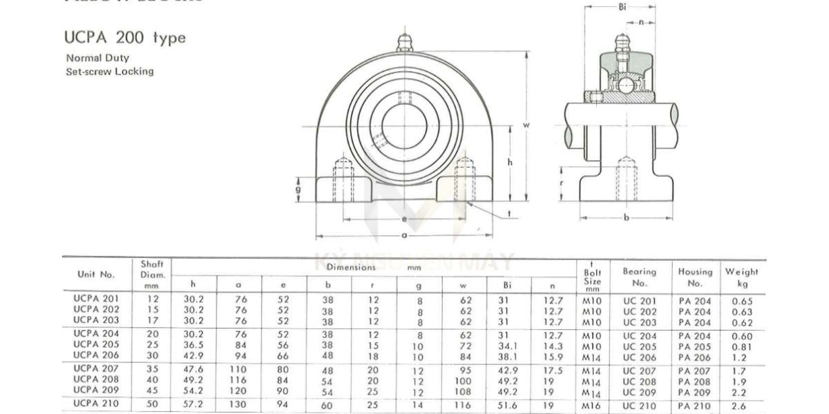 Gối đỡ vòng bi UCPA