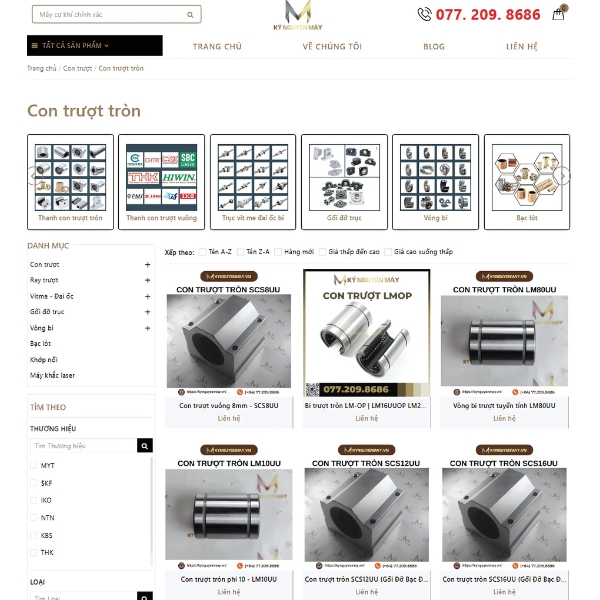 Kỷ Nguyên Máy - Đơn vị cung cấp các sản phẩm THK, TBI, HIWIN Hà Nội