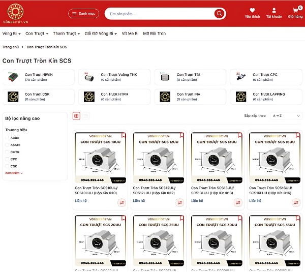 Vòng bi tốt - Cung cấp thanh con trượt tròn THK tại Hà Nội, IKO, NSK chất lượng cao