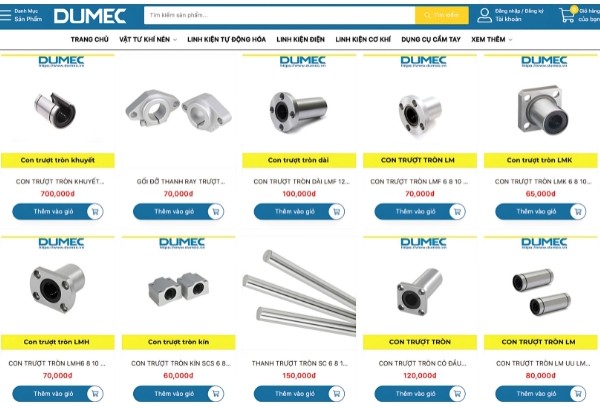 Dumec Việt Nam - Thiết bị công nghiệp và linh kiện THK tại Hà Nội