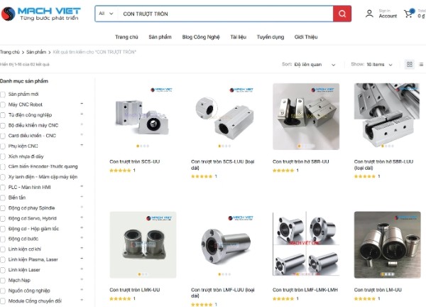 Mạch Việt CNC - Đơn vị hàng đầu về con trượt vuông THK tại Hà Nội