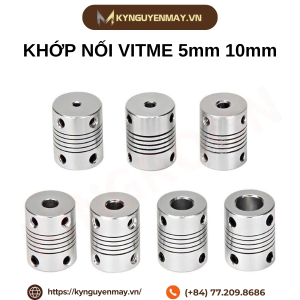 Khớp nối vitme 5mm 10mm