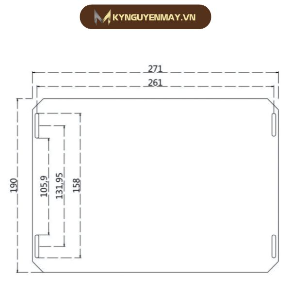Kích thước lắp đặt bộ điều khiển chiều cao Plasma F1621