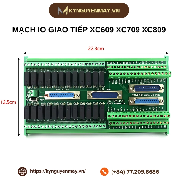 Kích thước board mở rộng IO cho bộ điều khiển XC609 XC709 XC809
