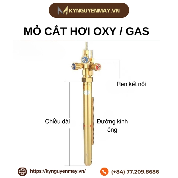 Kích thước đầu cắt Oxy / Gas
