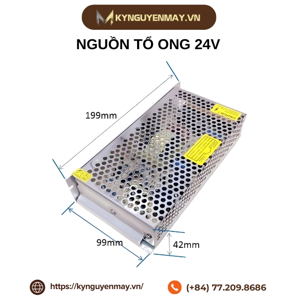 Kích thước nguồn tổ ong 24V