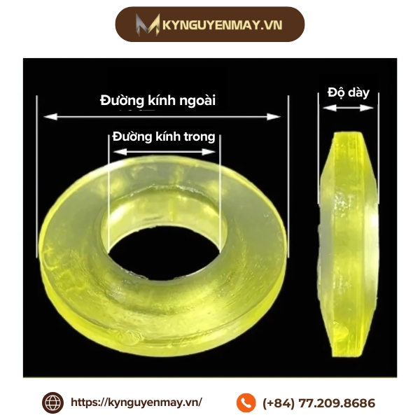 Ký hiệu kích thước vòng đệm nhựa PU giảm chấn