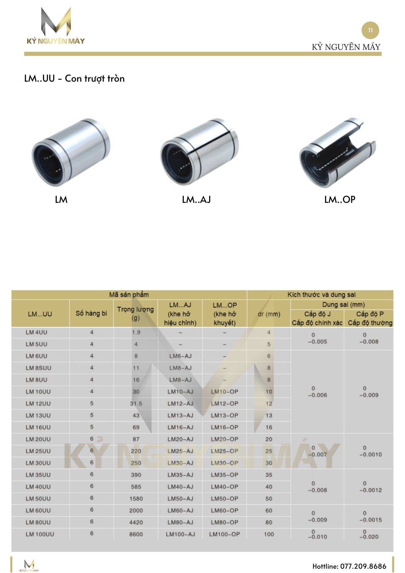 Con trượt tròn LM-OP