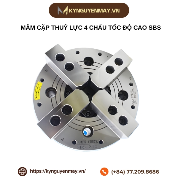 Mâm cặp thuỷ lực 4 chấu tốc độ cao SBS