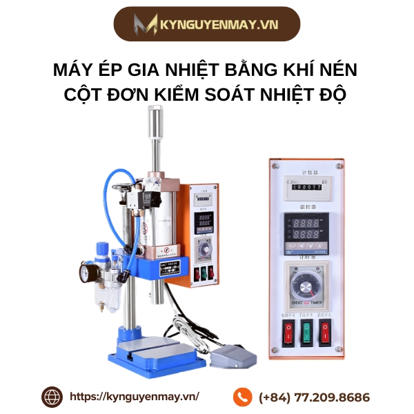 Máy ép gia nhiệt bằng khí nén cột đơn kiểm soát nhiệt độ