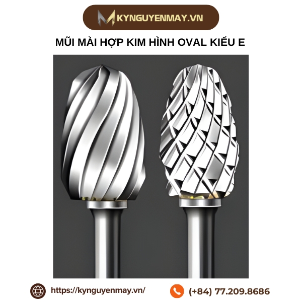 Mũi mài hợp kim hình oval kiểu E
