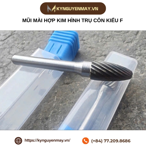 Mũi mài hợp kim hình trụ côn kiểu F
