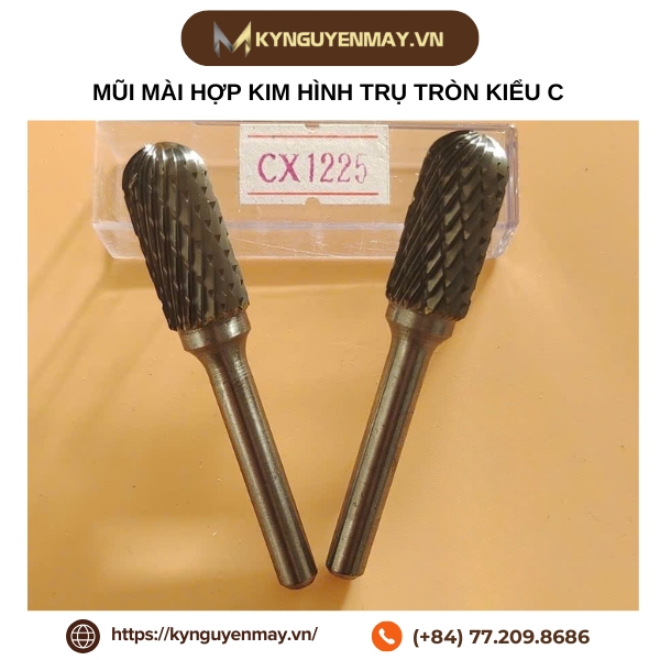 Mũi mài hợp kim hình trụ tròn kiểu C
