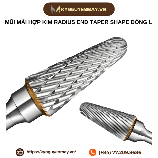 Mũi mài hợp kim radius end taper shape dòng L