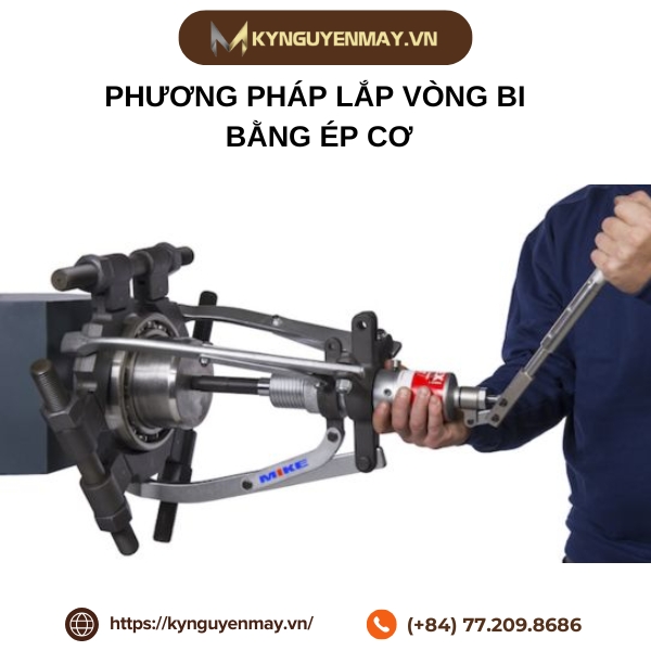 Phương pháp lắp vòng bi bằng ép cơ