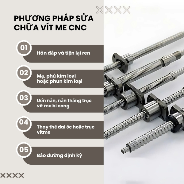 Các phương pháp sửa chữa vitme CNC