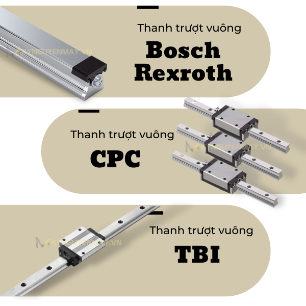 Ray trượt - Thanh trượt vuông