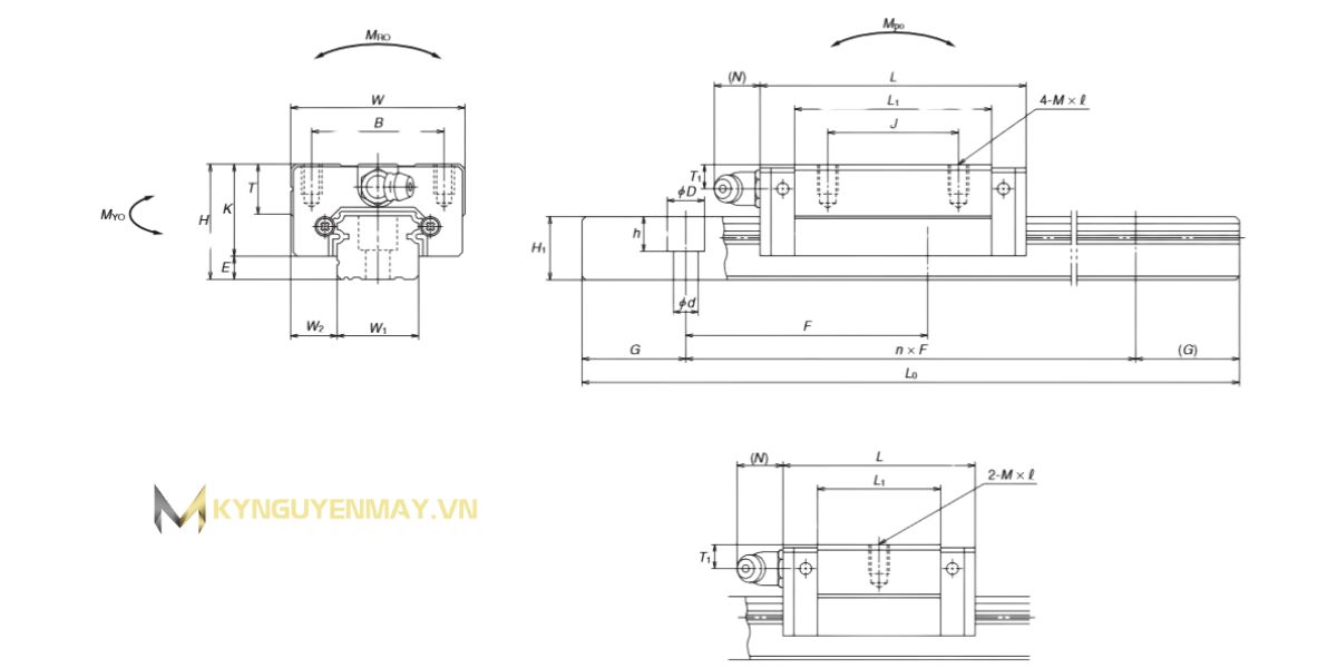 ray trượt chịu tải NSK DS