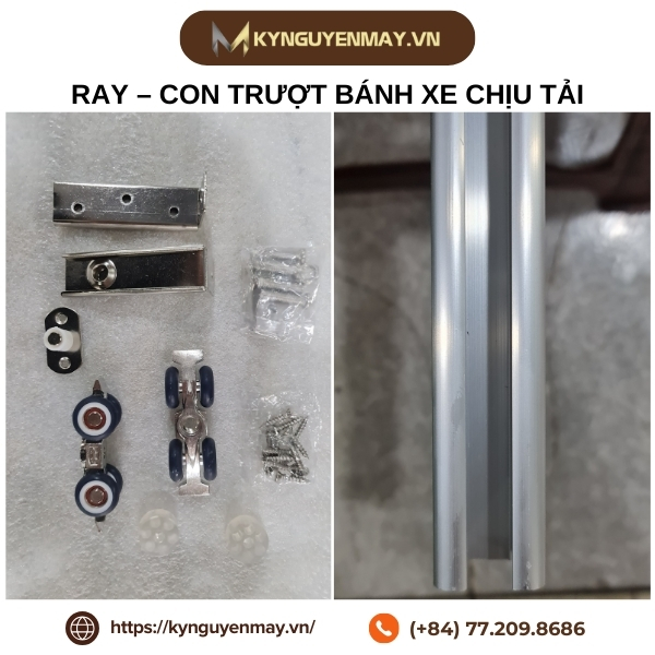 Ray-con trượt bánh xe chịu tải