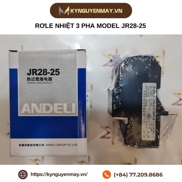 Rơle nhiệt 3 pha model JR28-25