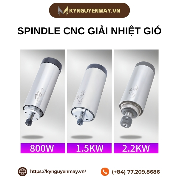 Spindle CNC giải nhiệt gió