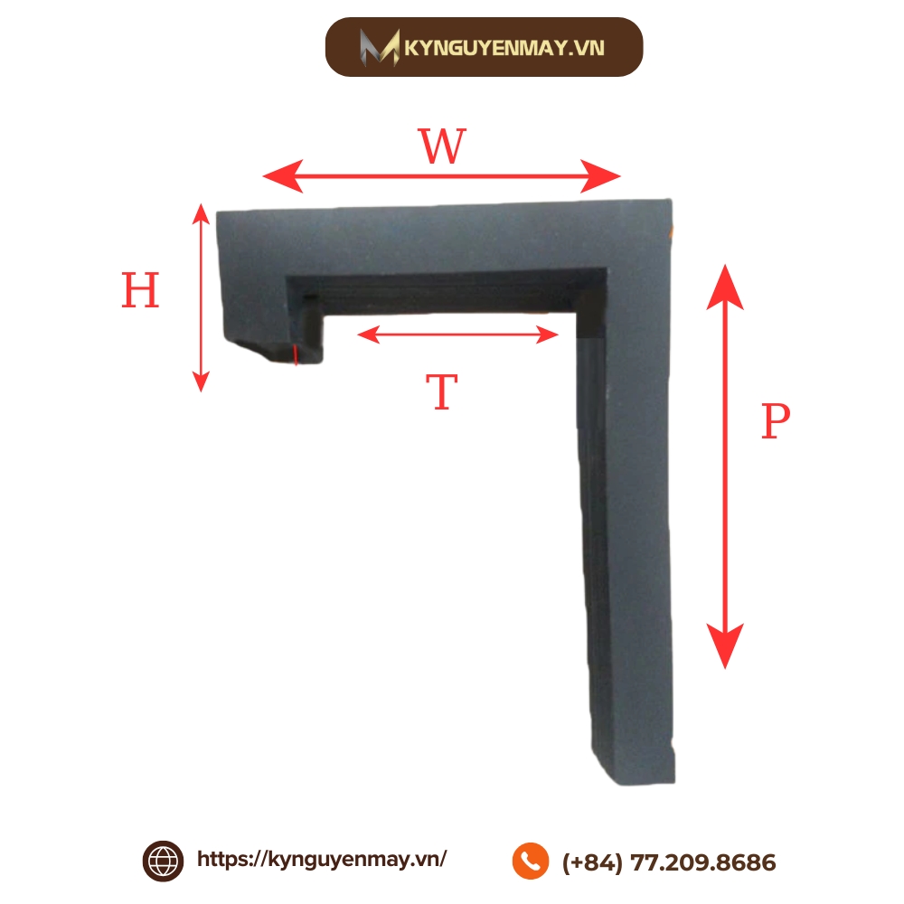 Thông số kích thước tấm chắn bụi chữ L