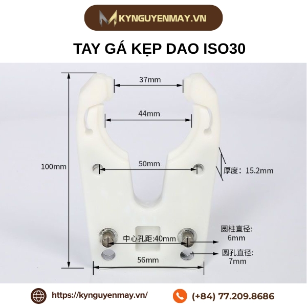 Kích thước gá đỡ đầu kẹp dao ISO30