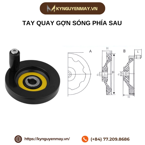 Tay quay gợn sóng phía sau