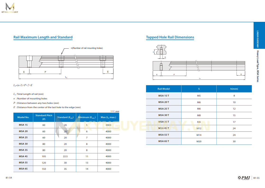 Thanh trượt PMI MSA
