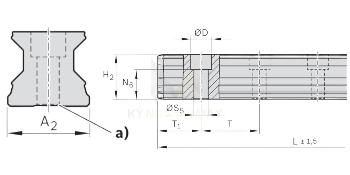 Thông số kỹ thuật của thanh trượt bi R1805 .5. 3.