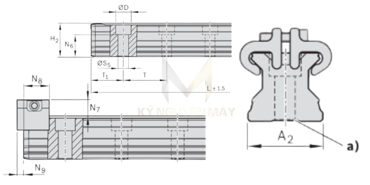 ray trượt chịu lực REXROTH dòng R1805 .3