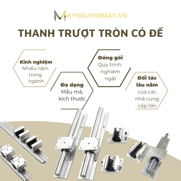 Thanh trượt tròn có đế