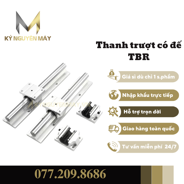 Thanh trượt tròn có đế TBR