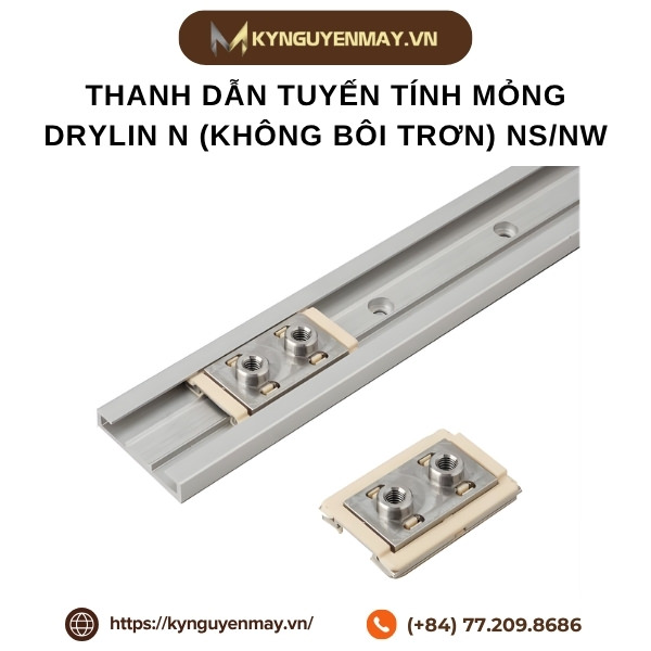 Thanh dẫn tuyến tính mỏng DRYLIN N (không bôi trơn) NS/NW