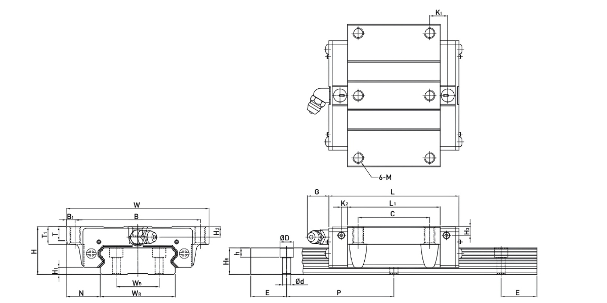 Thông số kỹ thuật con trượt dẫn hướng WEW35CC