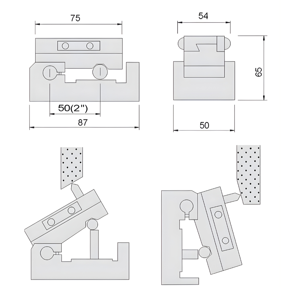 Thông số kỹ thuật bệ sửa đá mài nghiêng AP50