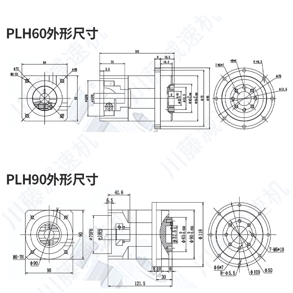 Thông số kỹ thuật bộ giảm tốc hộp số bánh răng hành tinh PLH