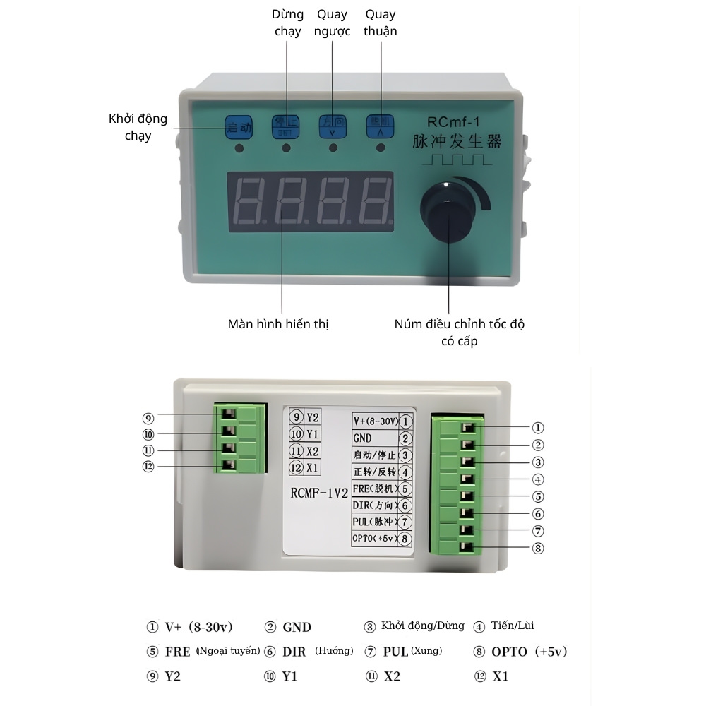 Thông số kỹ thuật bộ phát xung điều khiển động cơ bước và động cơ servo