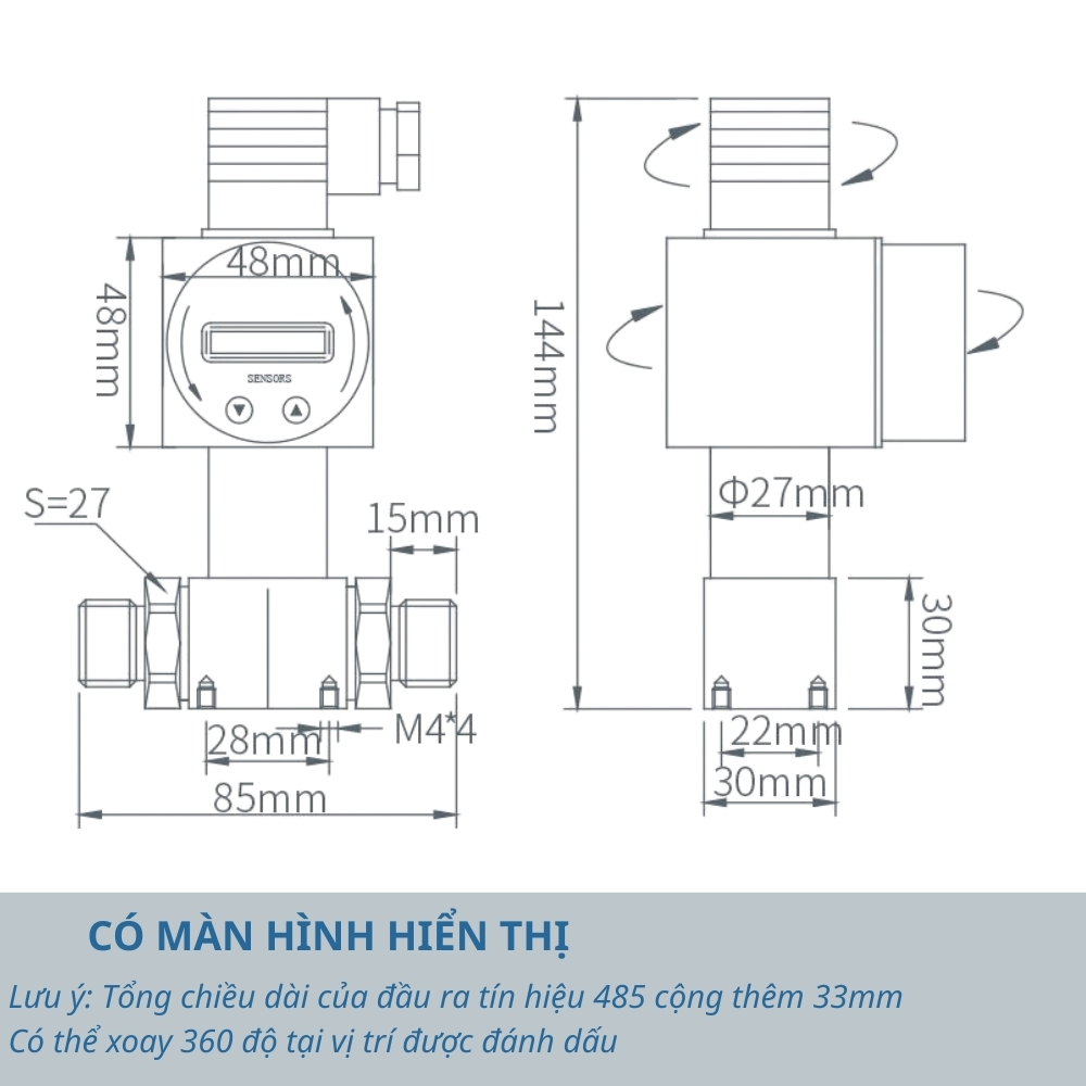 Thông số kỹ thuật cảm biến truyền áp suất chênh lệch CCY15