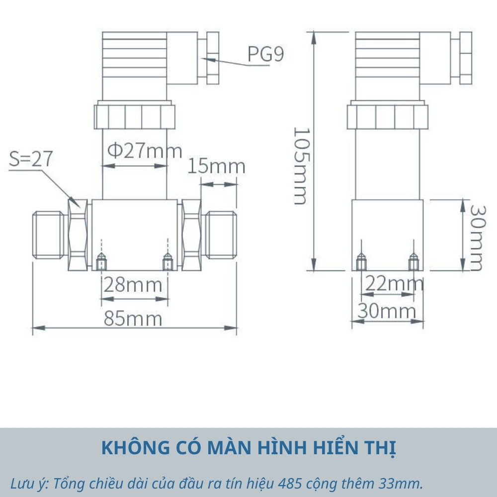Thông số kỹ thuật cảm biến truyền áp suất chênh lệch CCY15