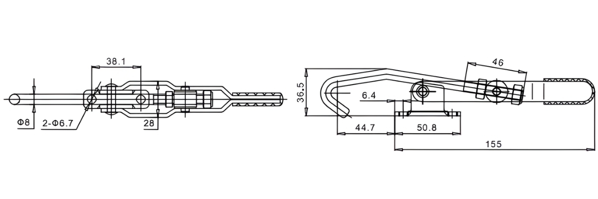 Thông số kỹ thuật khoá kẹp chốt GH-452